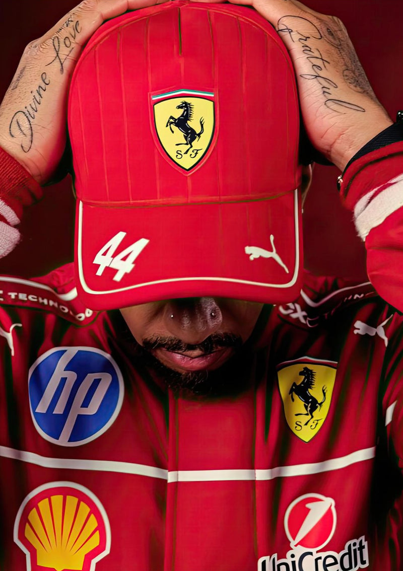 Lewis Hamilton - 44 Rote Ferrari Mütze
