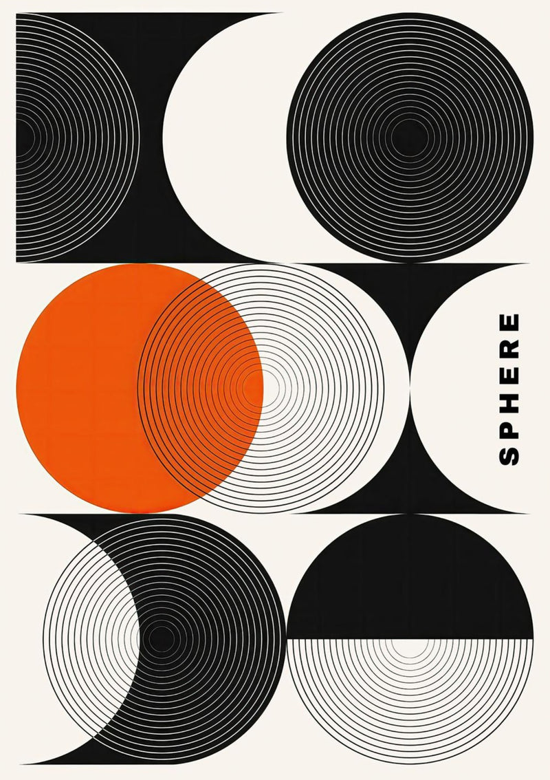 Abstract Geometric Sphere Art