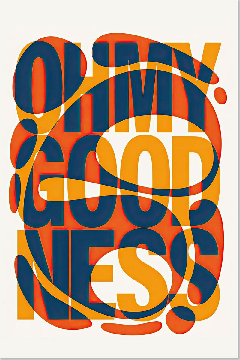 Åh min Gud Abstrakt Typografi