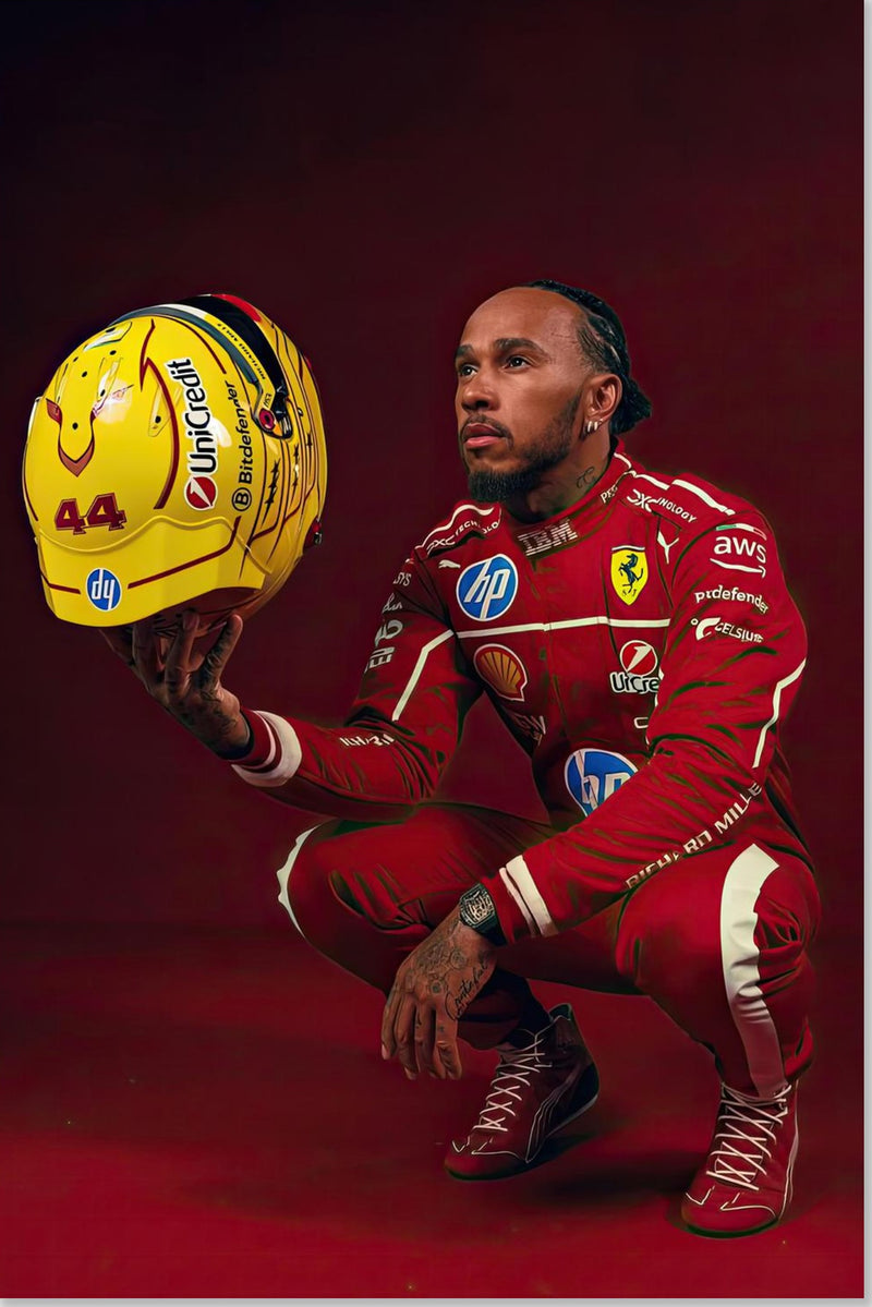 Lewis Hamilton - 44 Casque Ferrari