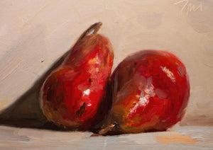 Zwei rote Birnen