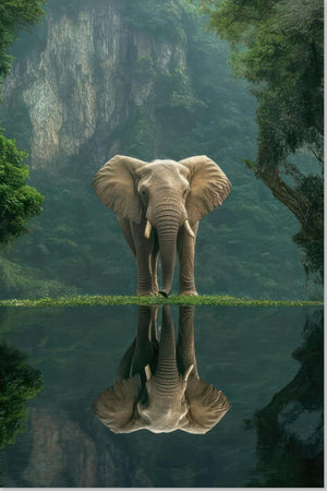 Portrait d'Éléphant de la Jungle