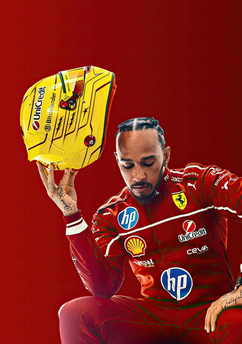 Lewis Hamilton Ferrari Helm (2025)