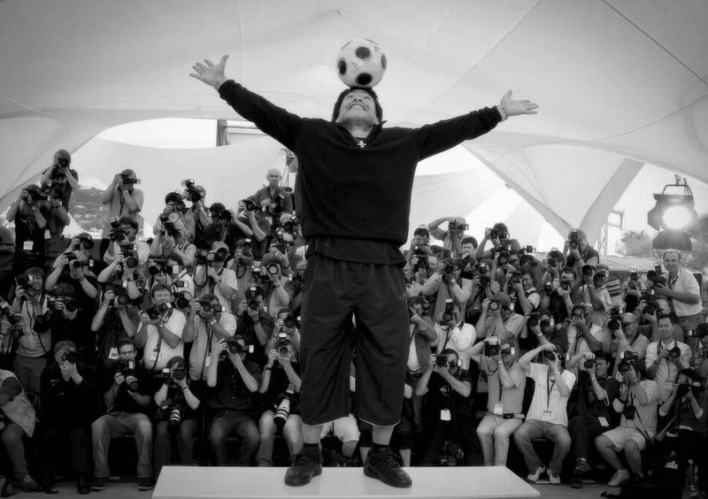 Diego Maradona Cannes (2008) - Schwarzweißfotografie