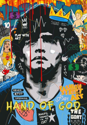 Diego Maradona Vintage Pop Art