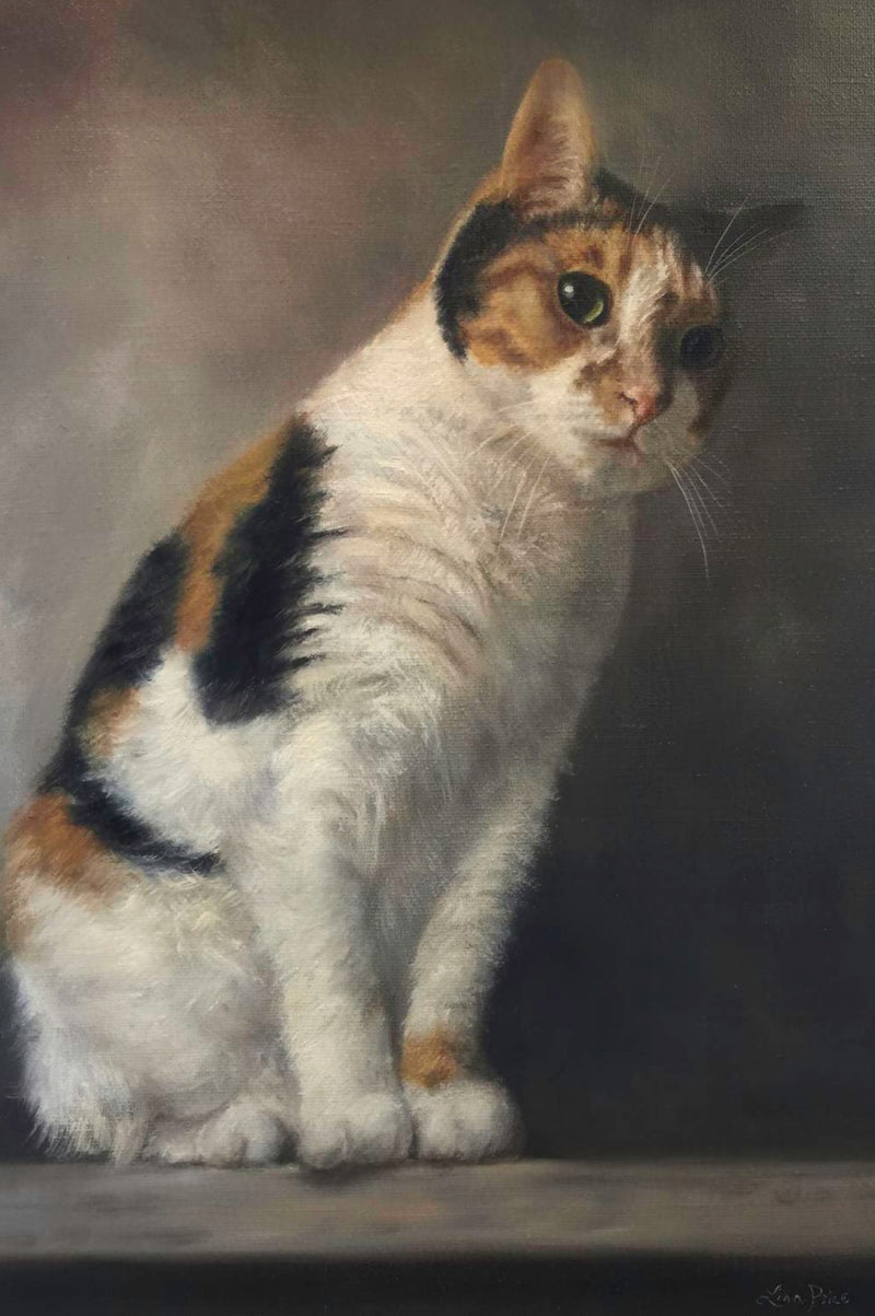 Realistic Cat Portrait Painting