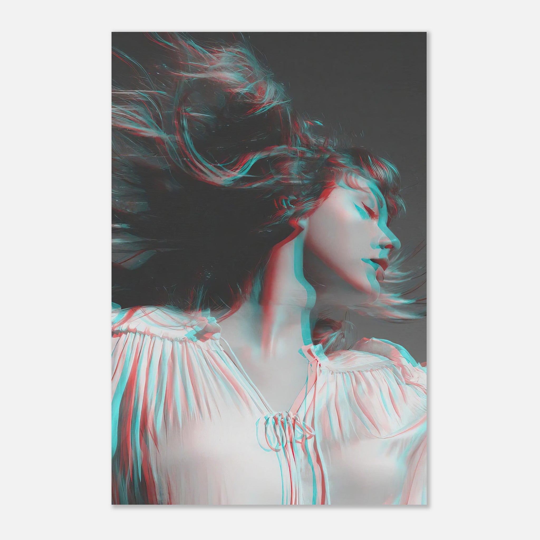 Taylor Swift black and white metal print with 3D effect, perfect for stylish home décor.