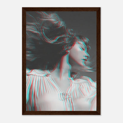 Taylor Swift black and white framed print with dynamic 3D accents, adding elegance to any space.