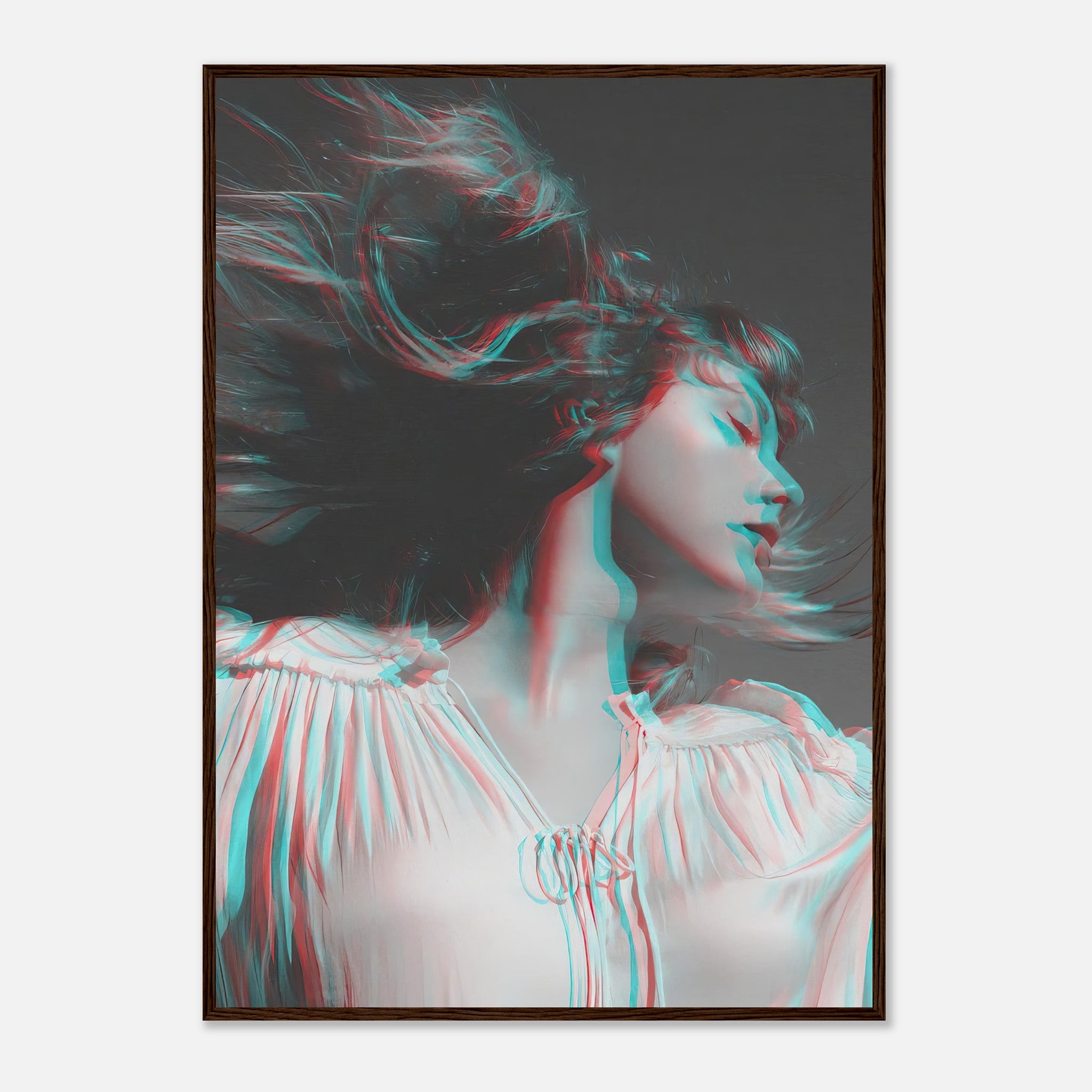 Taylor Swift Black & White framed print featuring dynamic 3D accents and elegant design for music lovers.