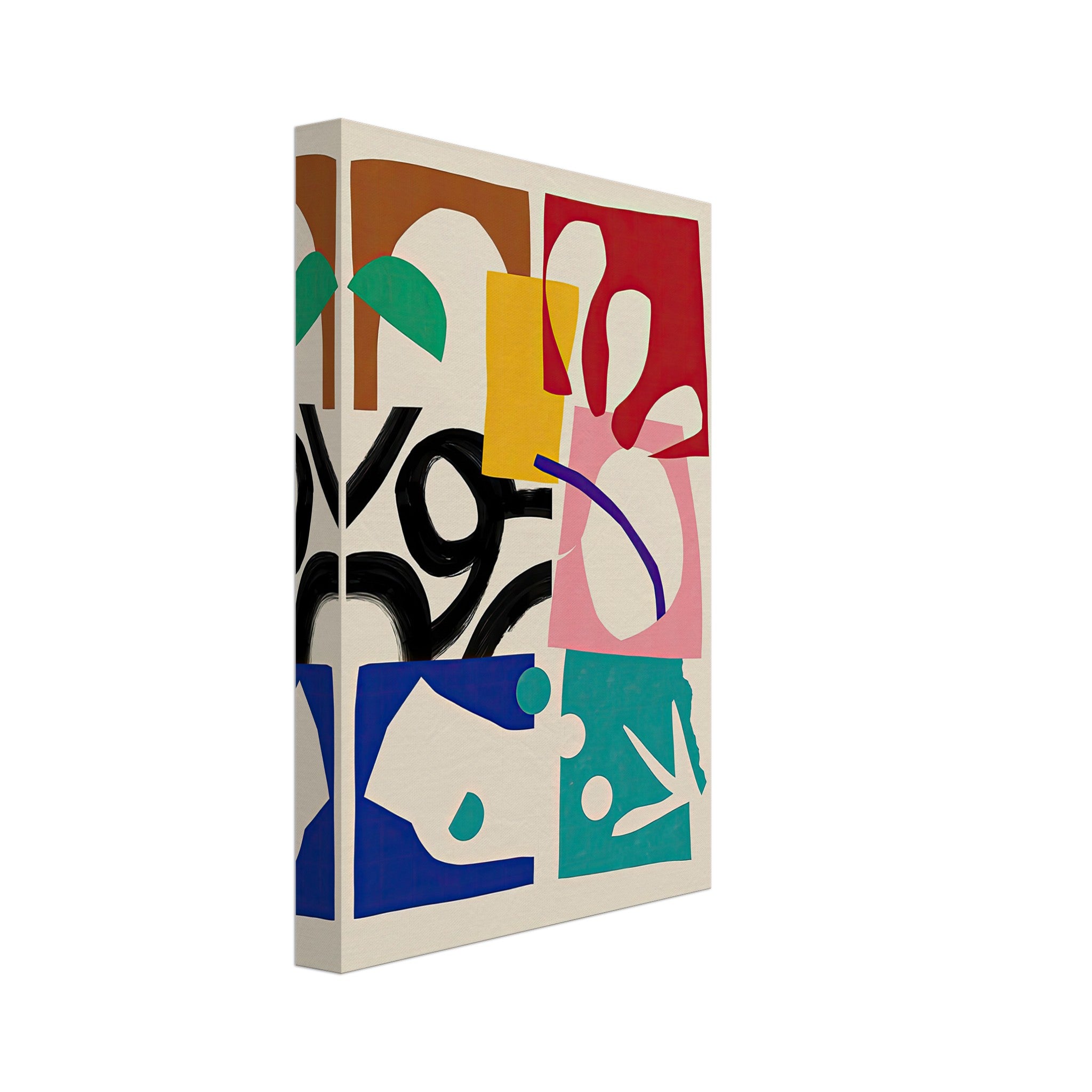 Abstract Harmony canvas print featuring vibrant geometric shapes and colors, ideal for enhancing modern decor.