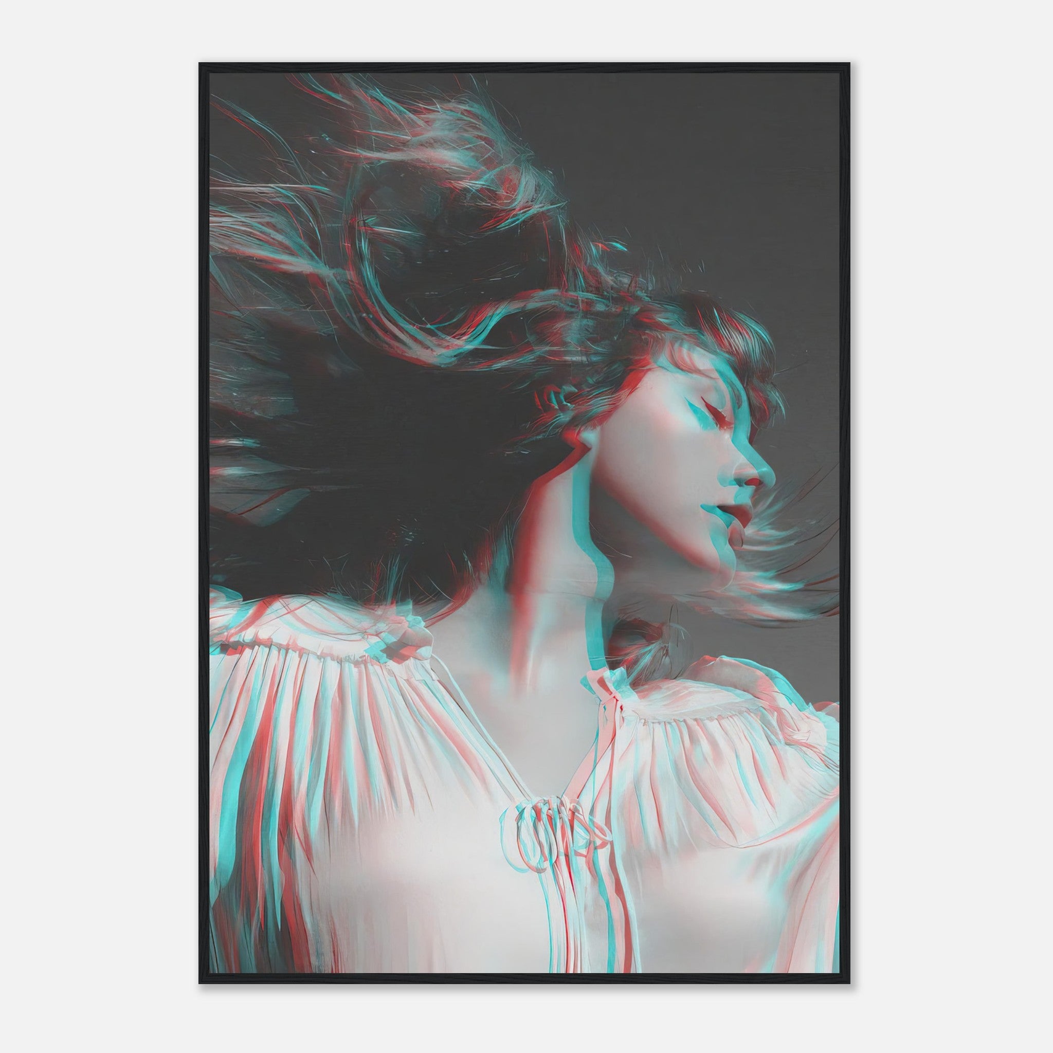 Taylor Swift Black & White framed print with dynamic monochrome design and subtle 3D accents, adding elegance to any space.