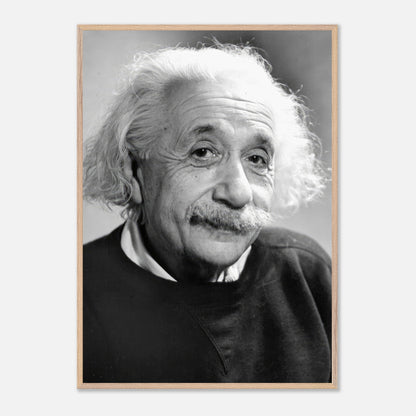 Black-and-white portrait of Albert Einstein, 1946, showcasing his wise expression and iconic hairstyle.