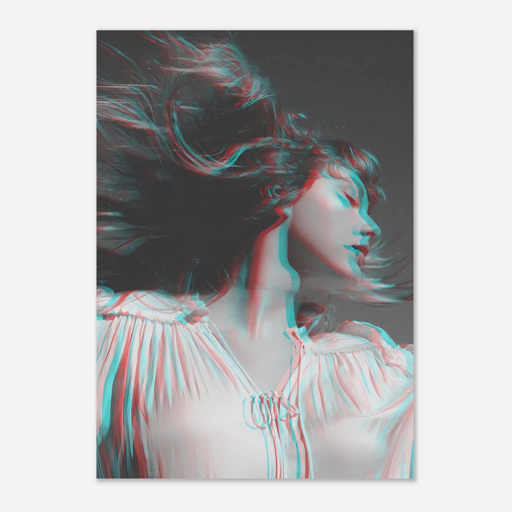 Taylor Swift black and white poster with 3D effect, showcasing dynamic pose and modern artistry. Ideal for fans and art lovers.