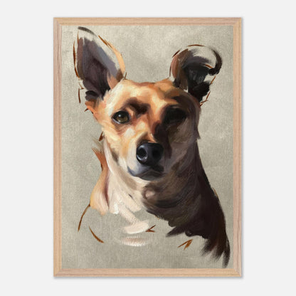 Chihuahua dog painting in fine art style, showcasing expressive details and a rich color palette.