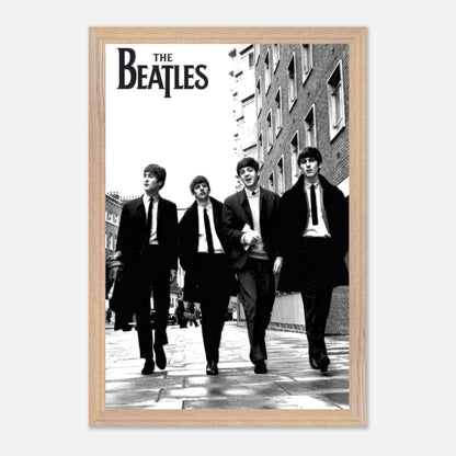 The Beatles fine art cover - museum quality giclée print featuring iconic black and white photo of the band