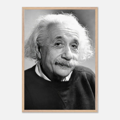 Black-and-white portrait of Albert Einstein from 1946, showcasing his expressive eyes and iconic hairstyle.