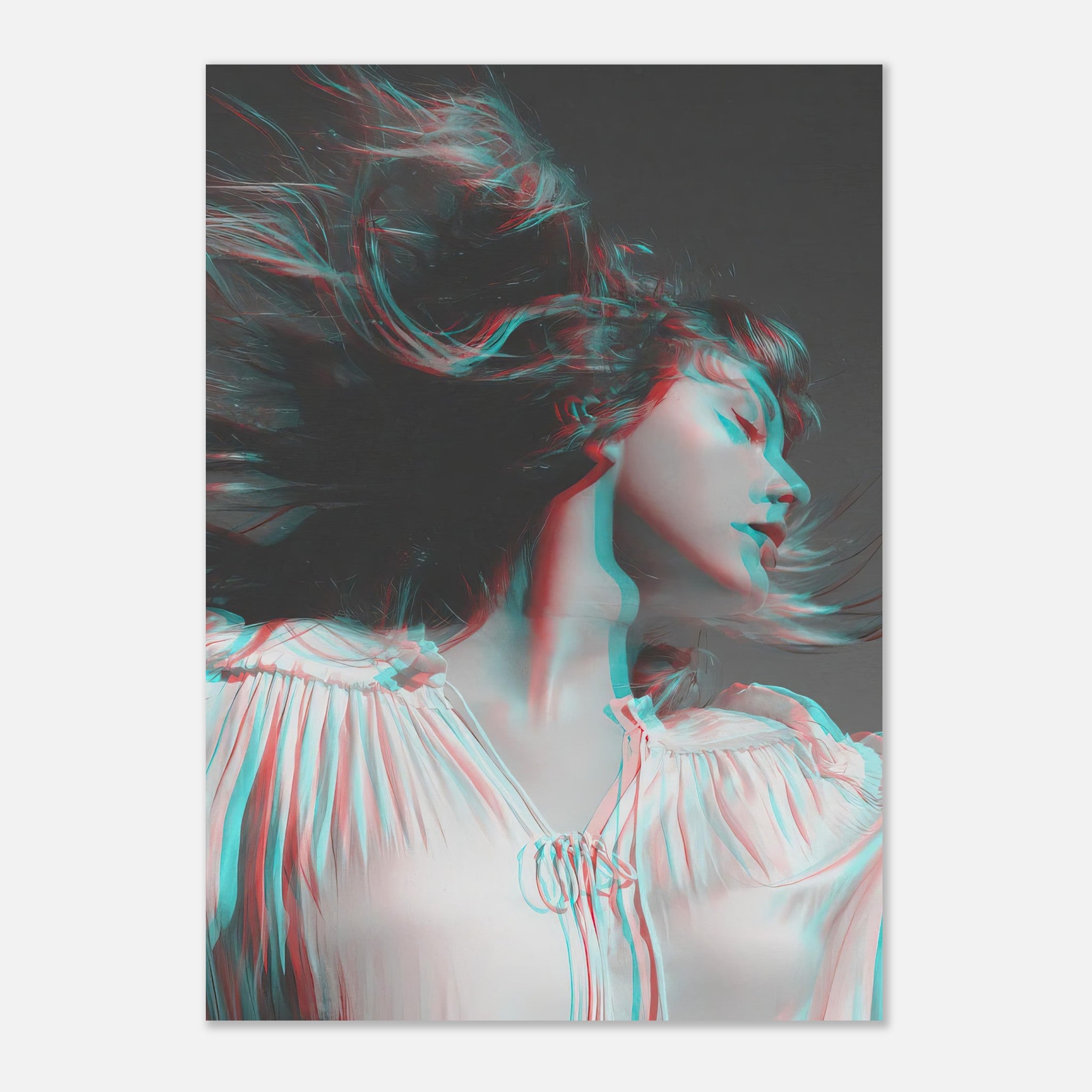 Taylor Swift black-and-white poster featuring a dynamic 3D design, perfect for elevating your space with modern artistry.