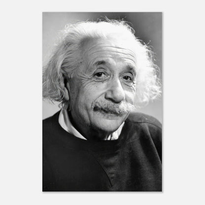 Black-and-white portrait of Albert Einstein, 1946, capturing his wisdom and warmth as a renowned genius.