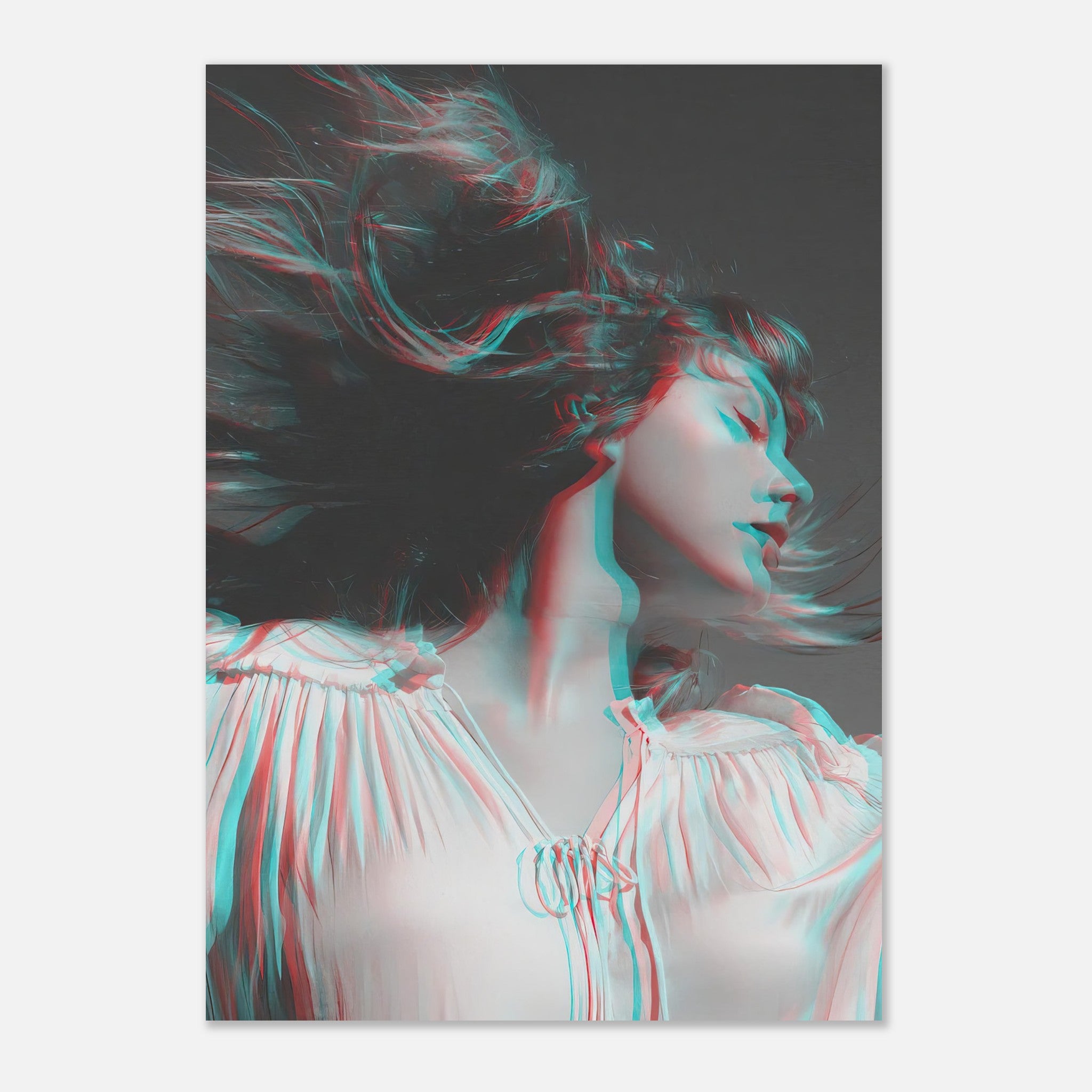 Taylor Swift black-and-white poster featuring a dynamic 3D-inspired design, perfect for art enthusiasts and fans.