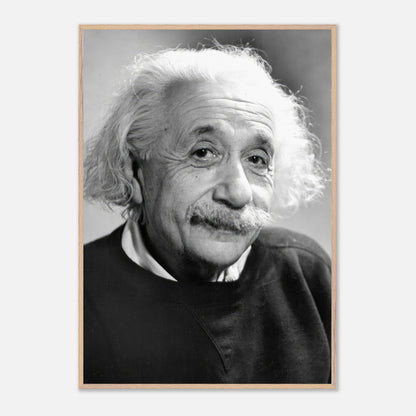 Black-and-white portrait of Albert Einstein, capturing his wisdom and warm expression in 1946.